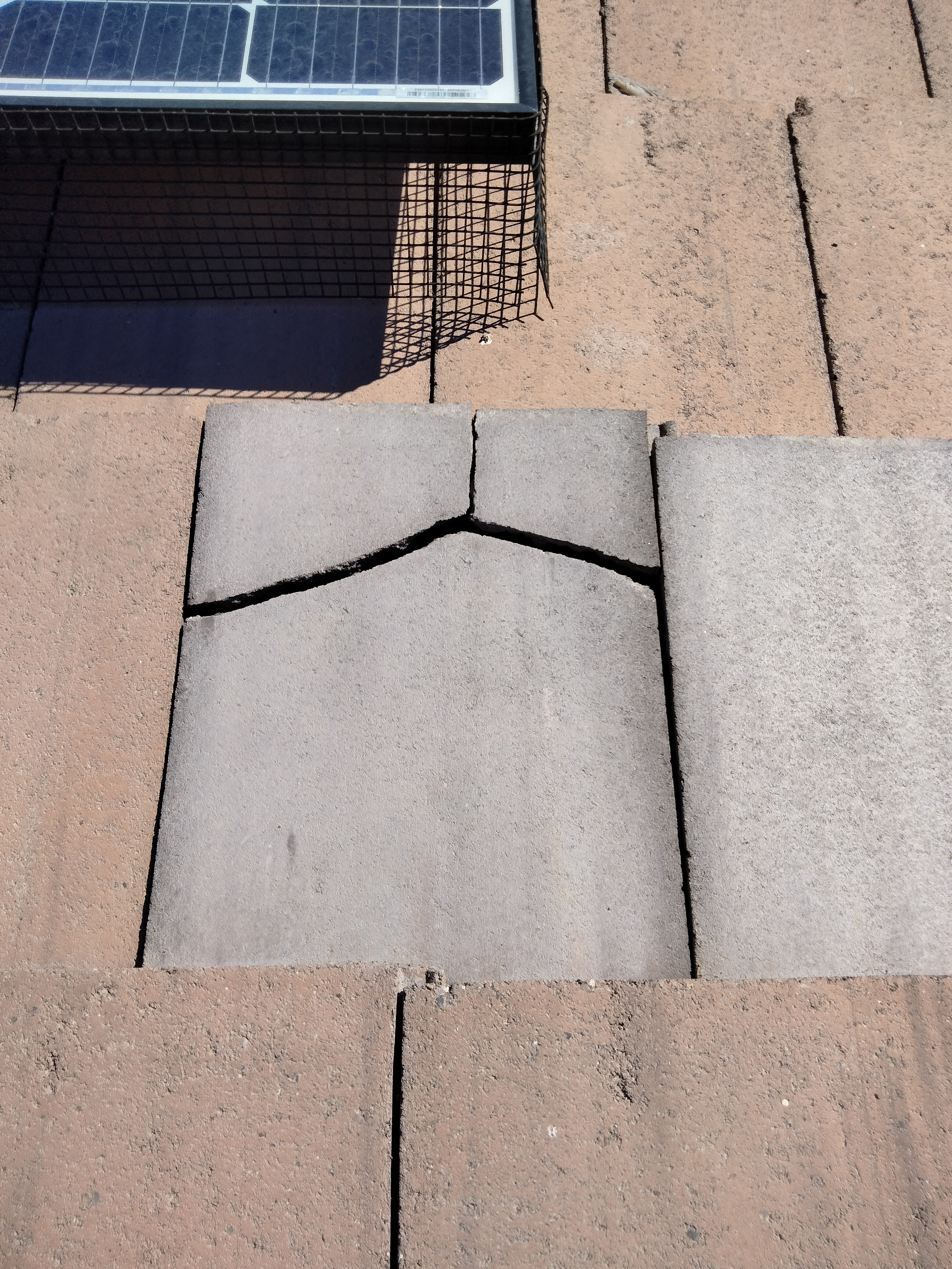 Real roof damage from manual cleaning